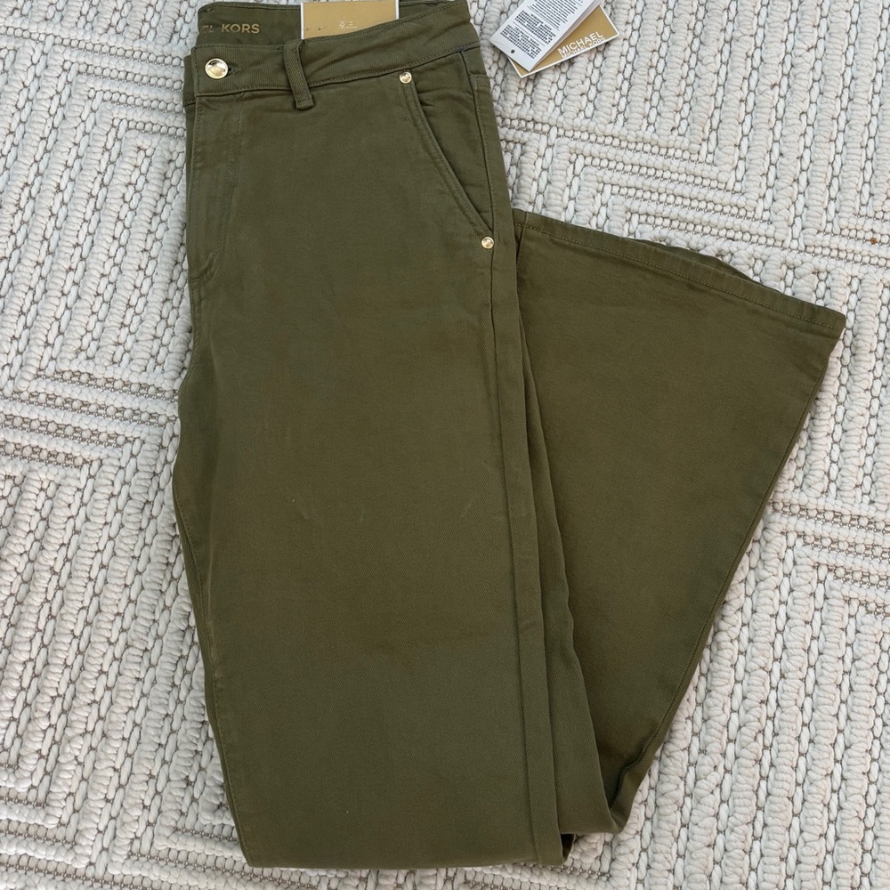 Michael Kors Khaki Green Trousers - Picture 3 of 9